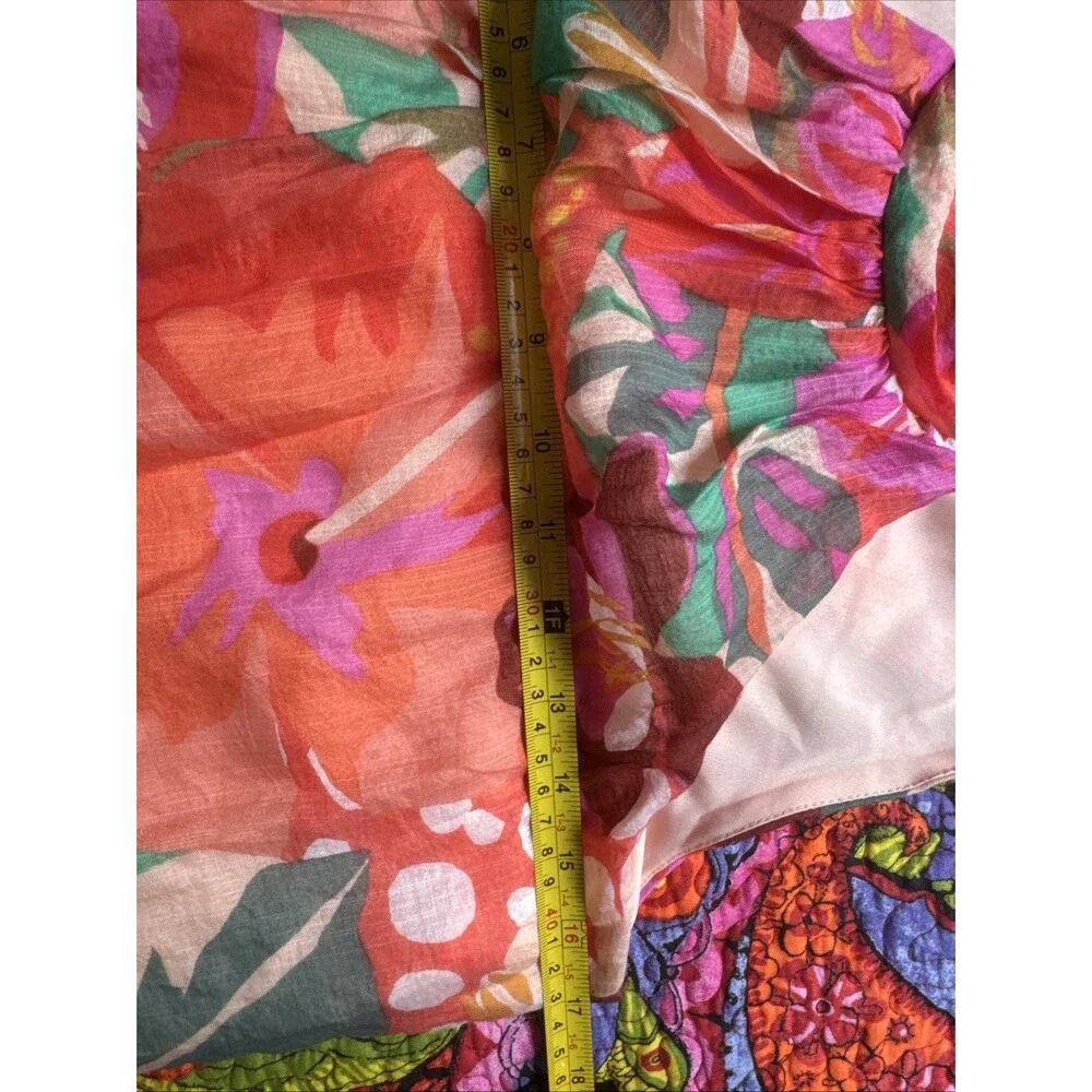 1. State Halter Neck Leaf Print Mini Dress Ruffle Hem Tropical XS - Picture 2 of 4
